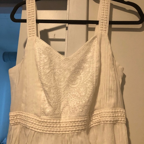 NWT Beautiful Ann Taylor Loft White Embroidery Sundress Sz 6 - Picture 6 of 10